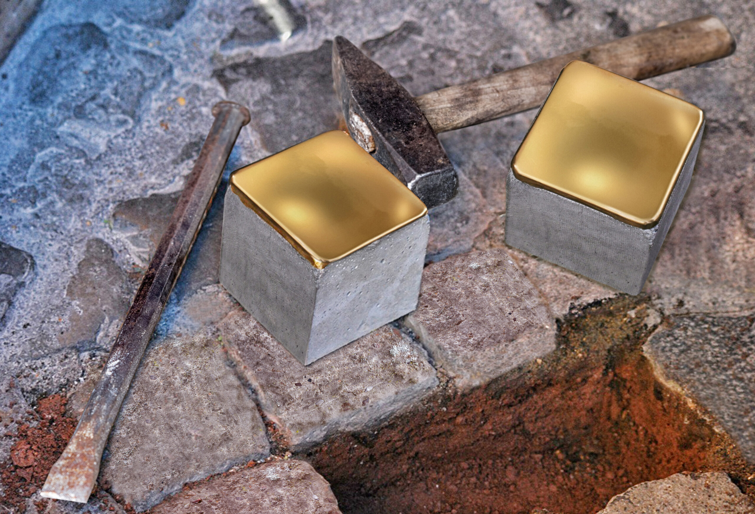 Verlegung von eine Stolperstein in der Ottostraße