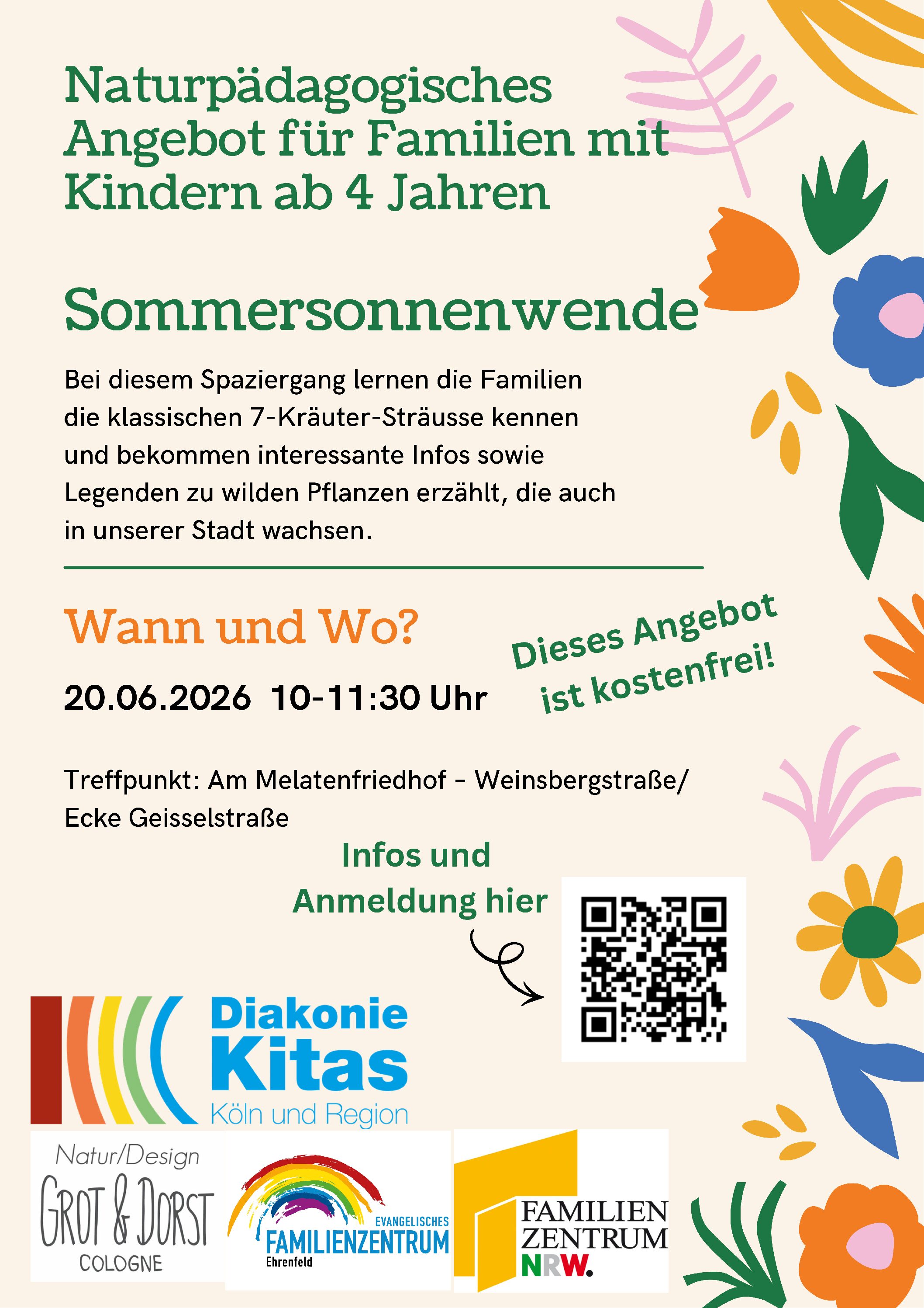 Naturpädagogisches Angebot für Familien: Sommersonnenwende