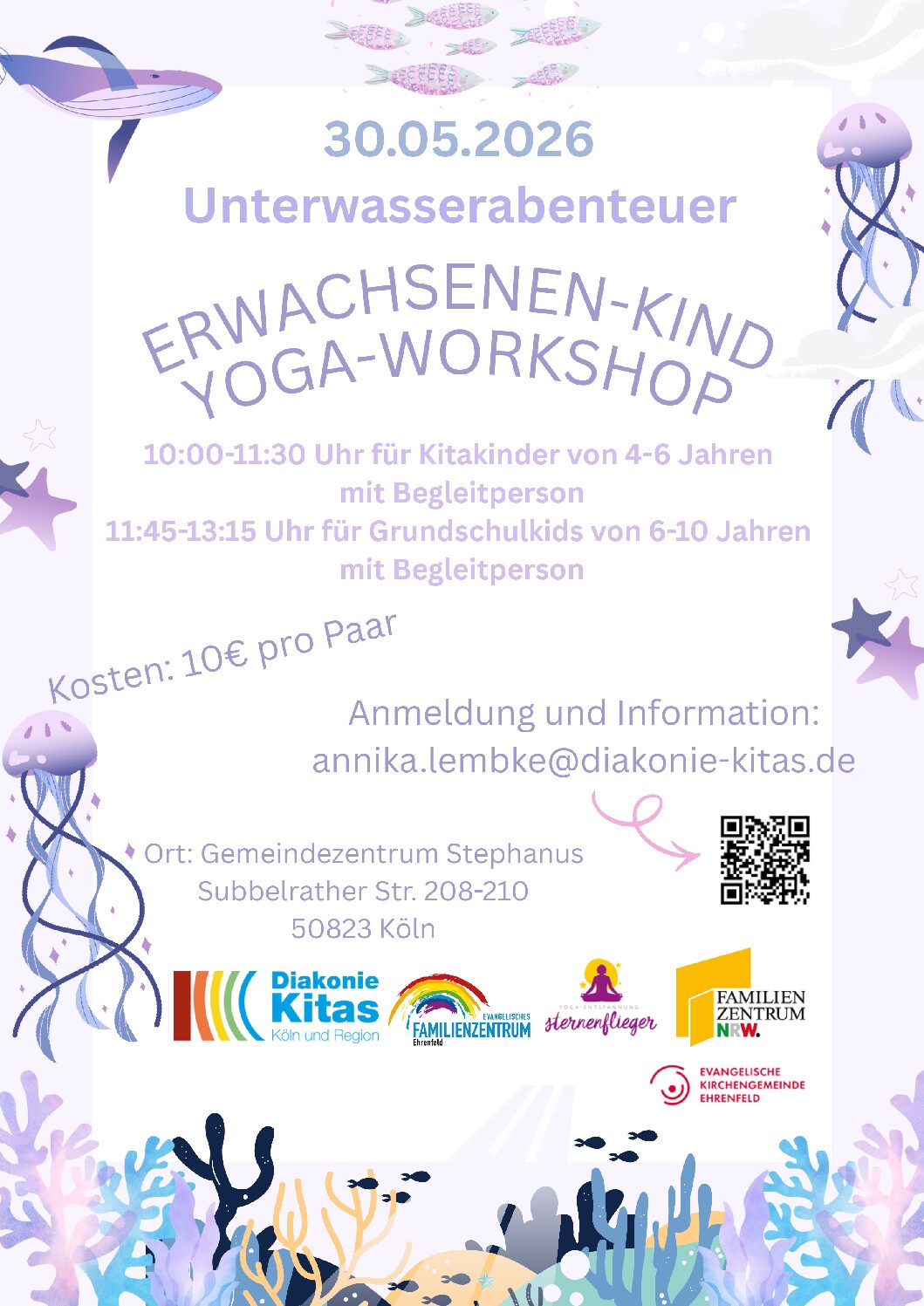 Erwachsenen-Kind-Yoga-Workshop: Unterwasserabenteuer